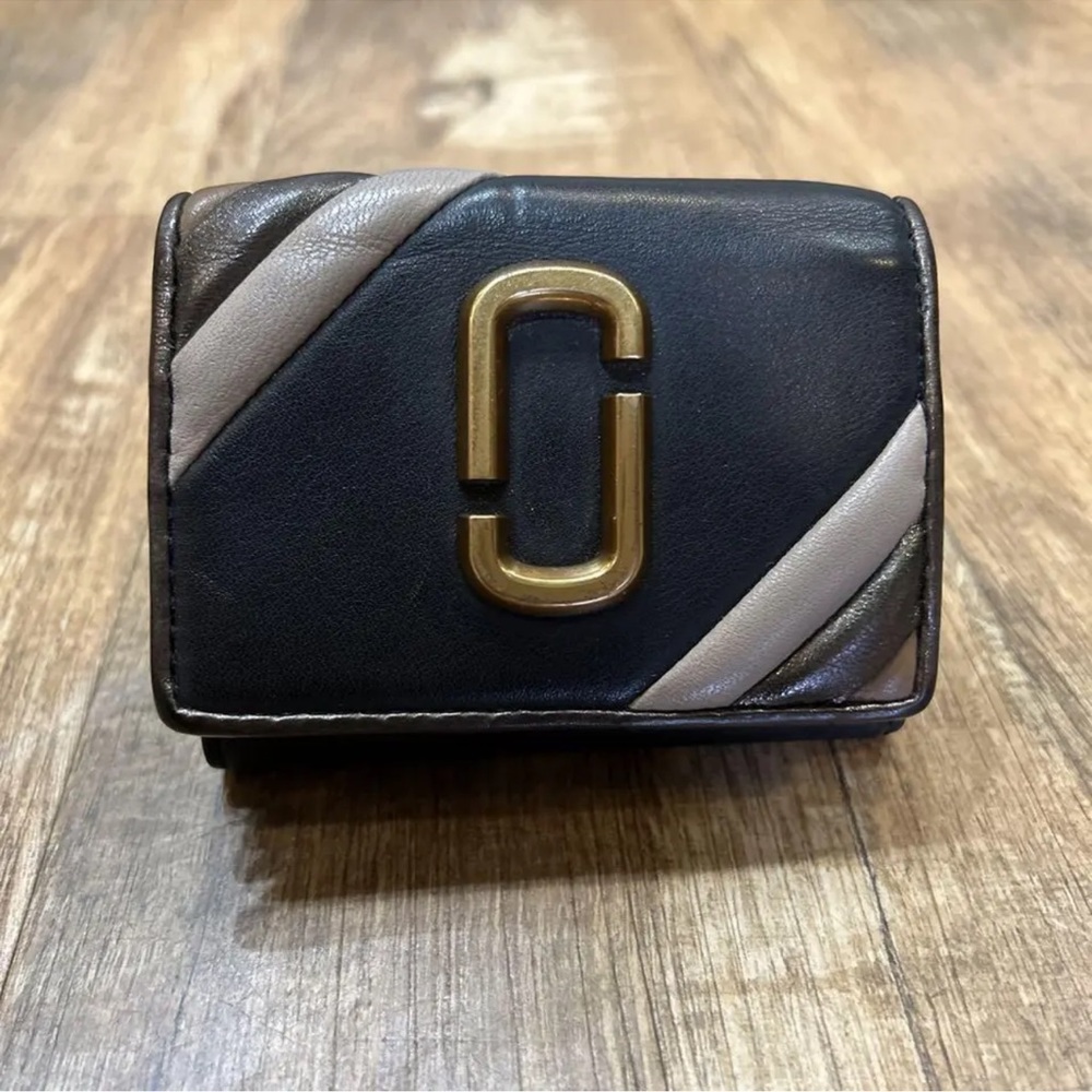 MARC JACOBS Trifold Wallet Compact Wallet Black Women